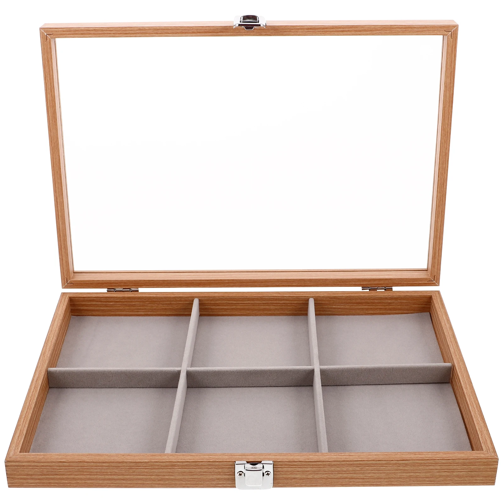 

Wooden Storage Box Jewelry Organizer Holder with Cover Earrings Necklace Boxes Collection Drawer