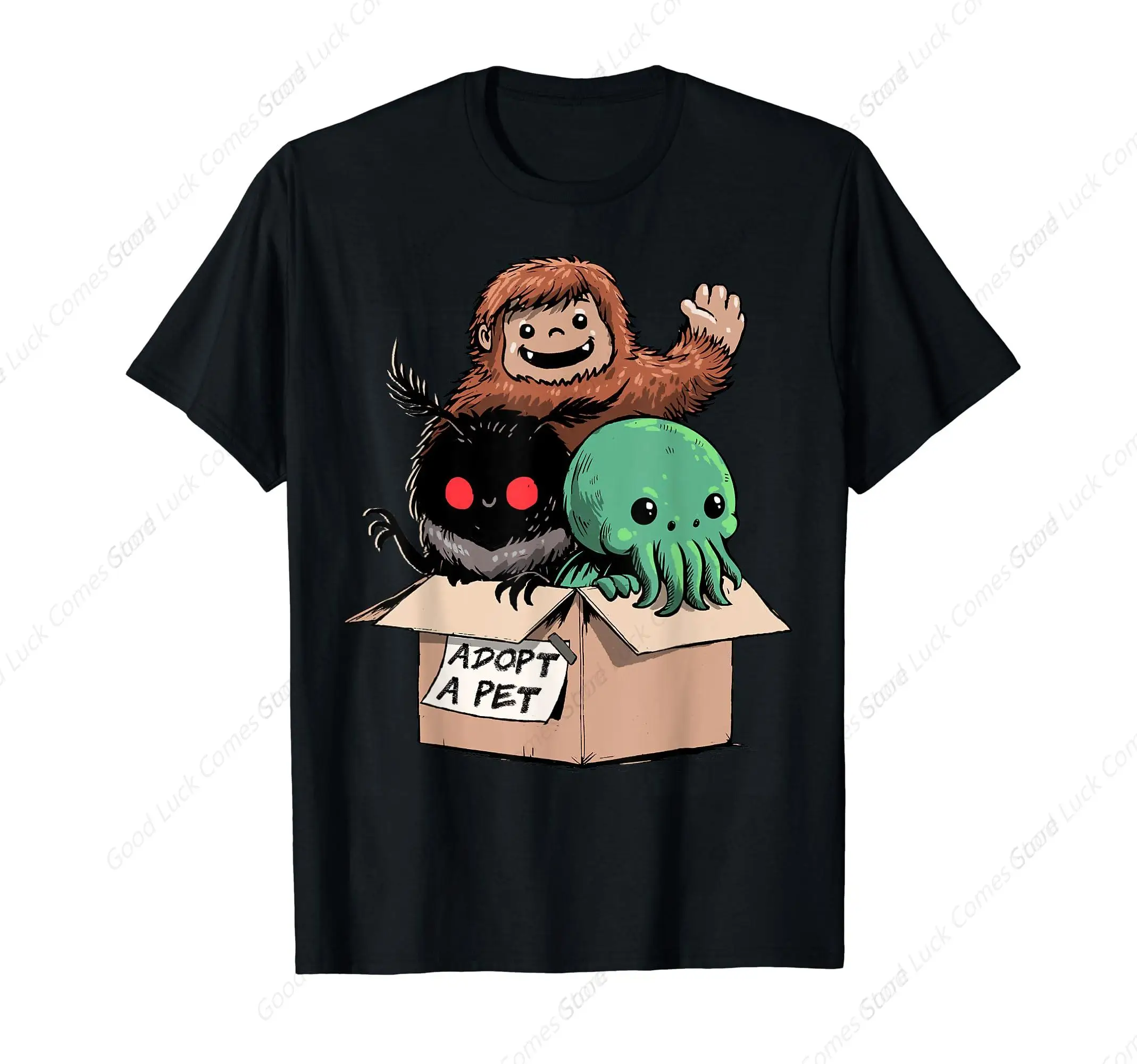 

Адаптировать рубашку для питомца страшные монстры Bigfoot Mothman Cthulhu футболка