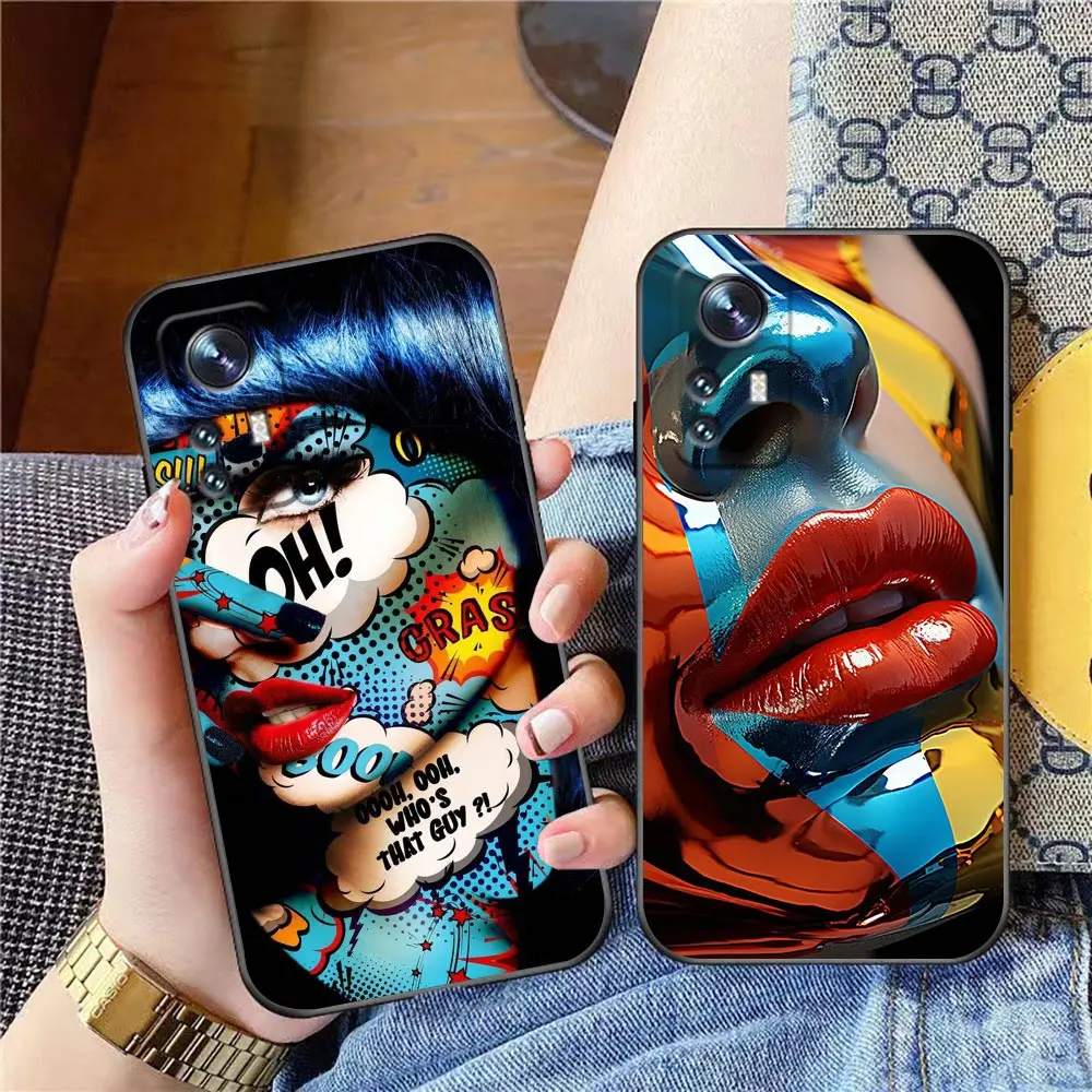 

Phone Case For Xiaomi Mi 13 12 12X 12T 11 11T 10 9 Pro Lite Plus Silicone Case Funda Coque Shell Capa Sexy Oil Painting Graffiti