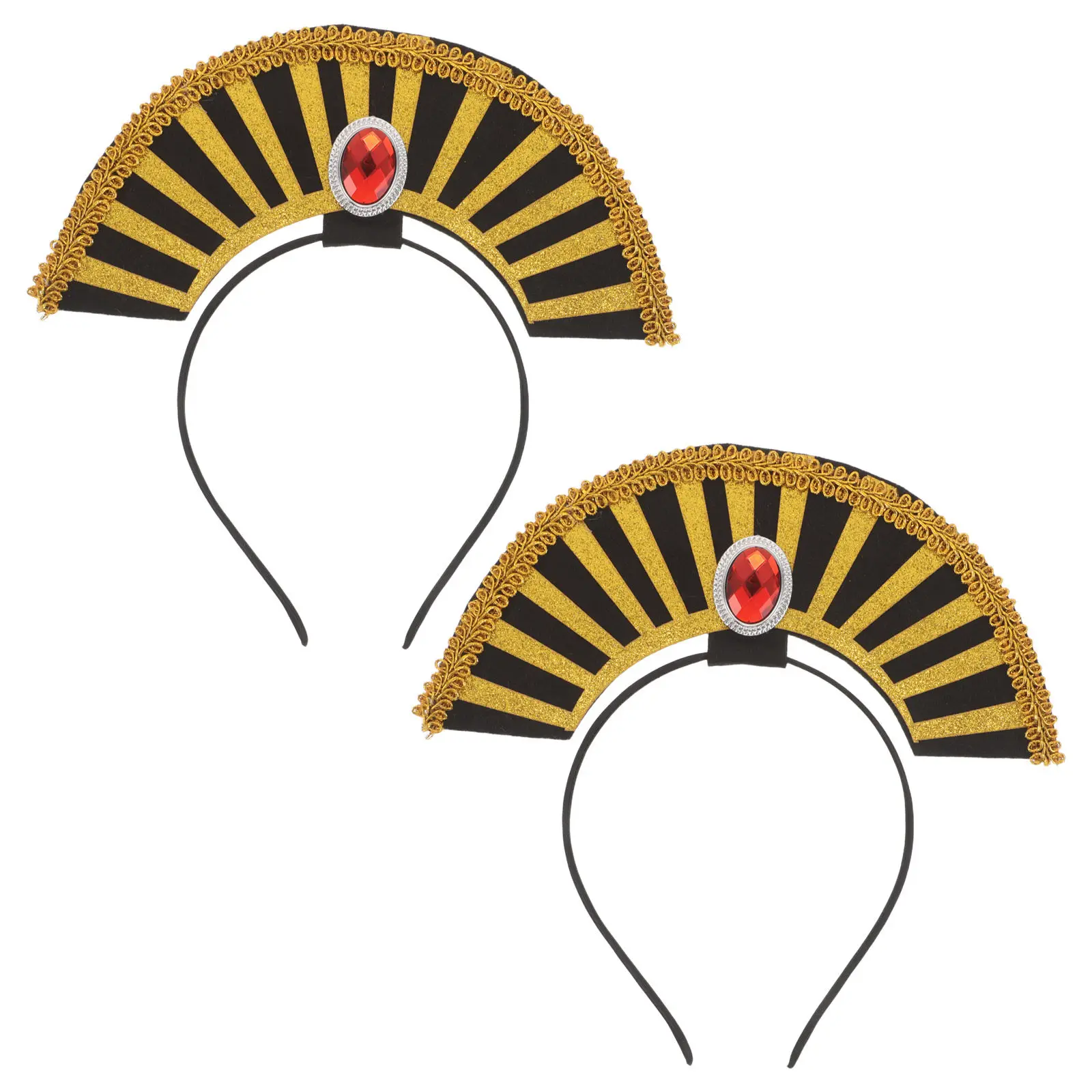 2 diademas de Cleopatra, tocados del antiguo Egipto, joyería decorativa para fiesta de Halloween, disfraz egipcio