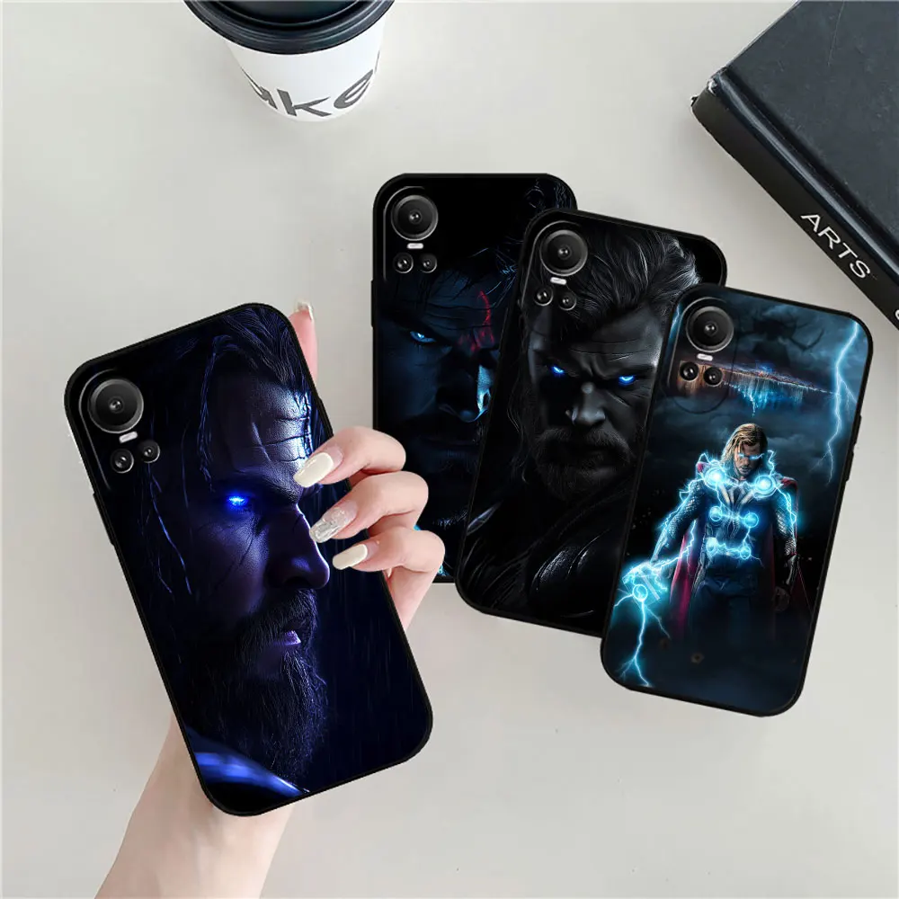 Marvel Thor Thor Hammer Phone Case For OPPO Reno 11 11F 10 8 8T 7 7Z 6 6Z 5 4 3 2F Z ACE Pro Plus 5G Black Soft Silicone Cover