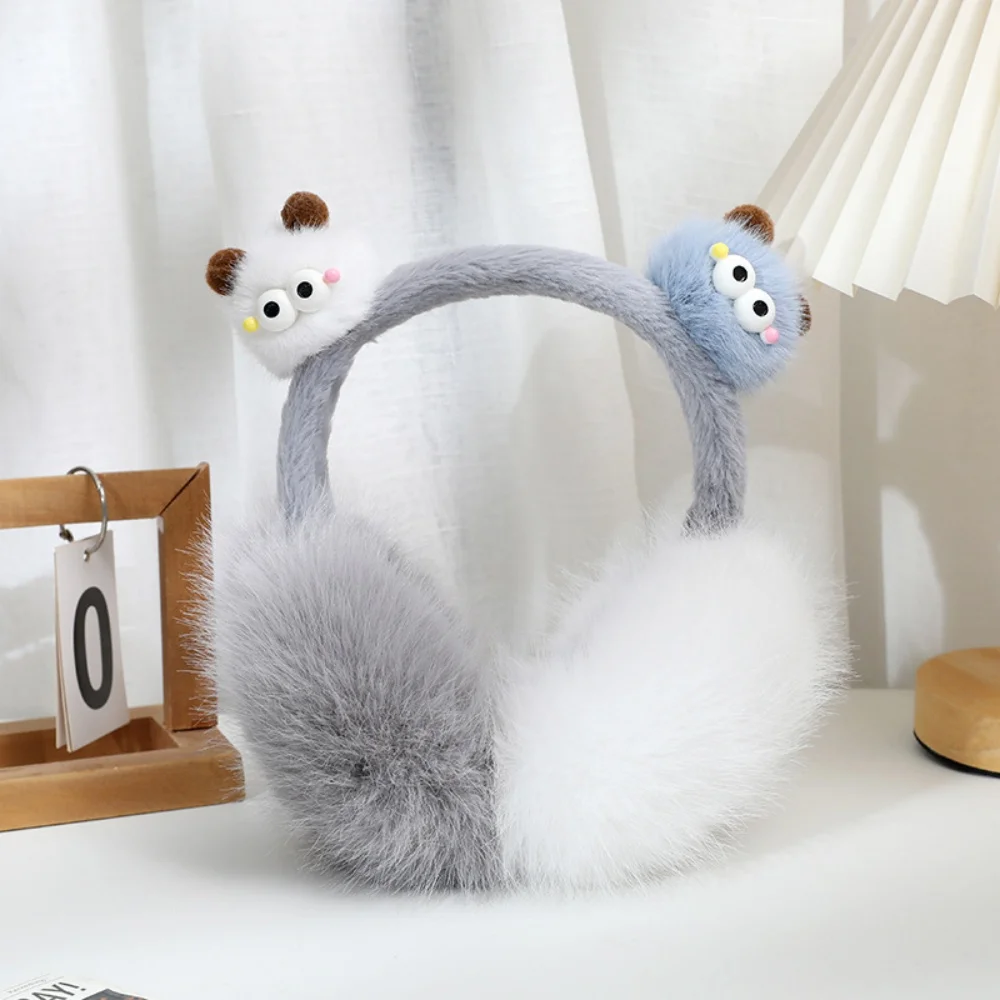 Зимние трехмерные плюшевые складные наушники, ветрозащитные модные теплые наушники с героями мультфильмов, аксессуары для защиты ушей для мальчиков и девочек