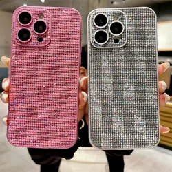 Luxury Glitter PU Leather Skin Case for iPhone 17 Pro Max 16/15/14/13/12/11 Camera Lens Protection Shockproof Cover Funda 17