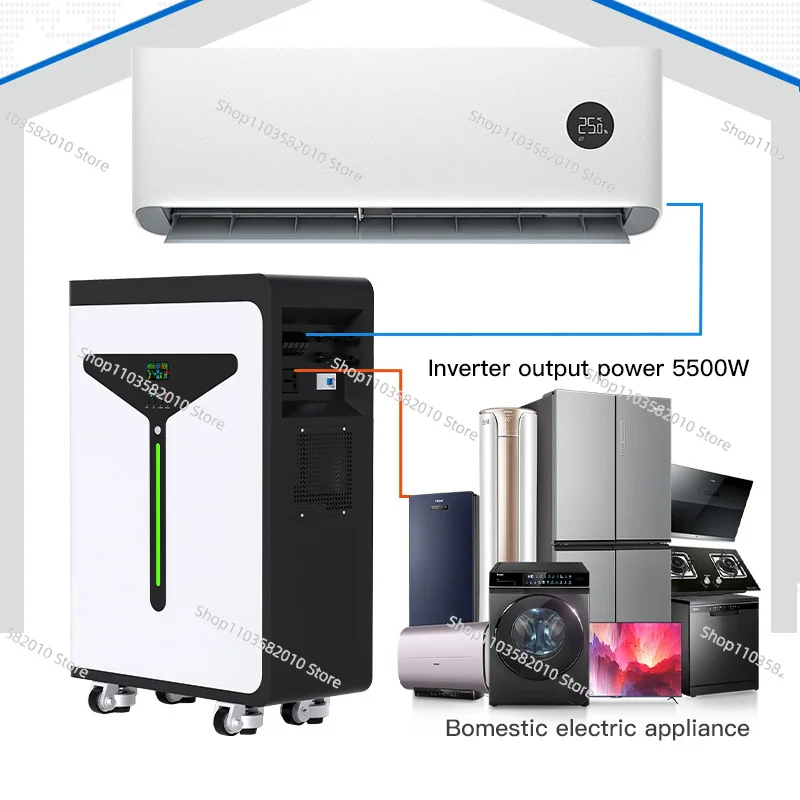 Household mobile solar system 3KW 5.5kw commercial integrated solar energy storage system