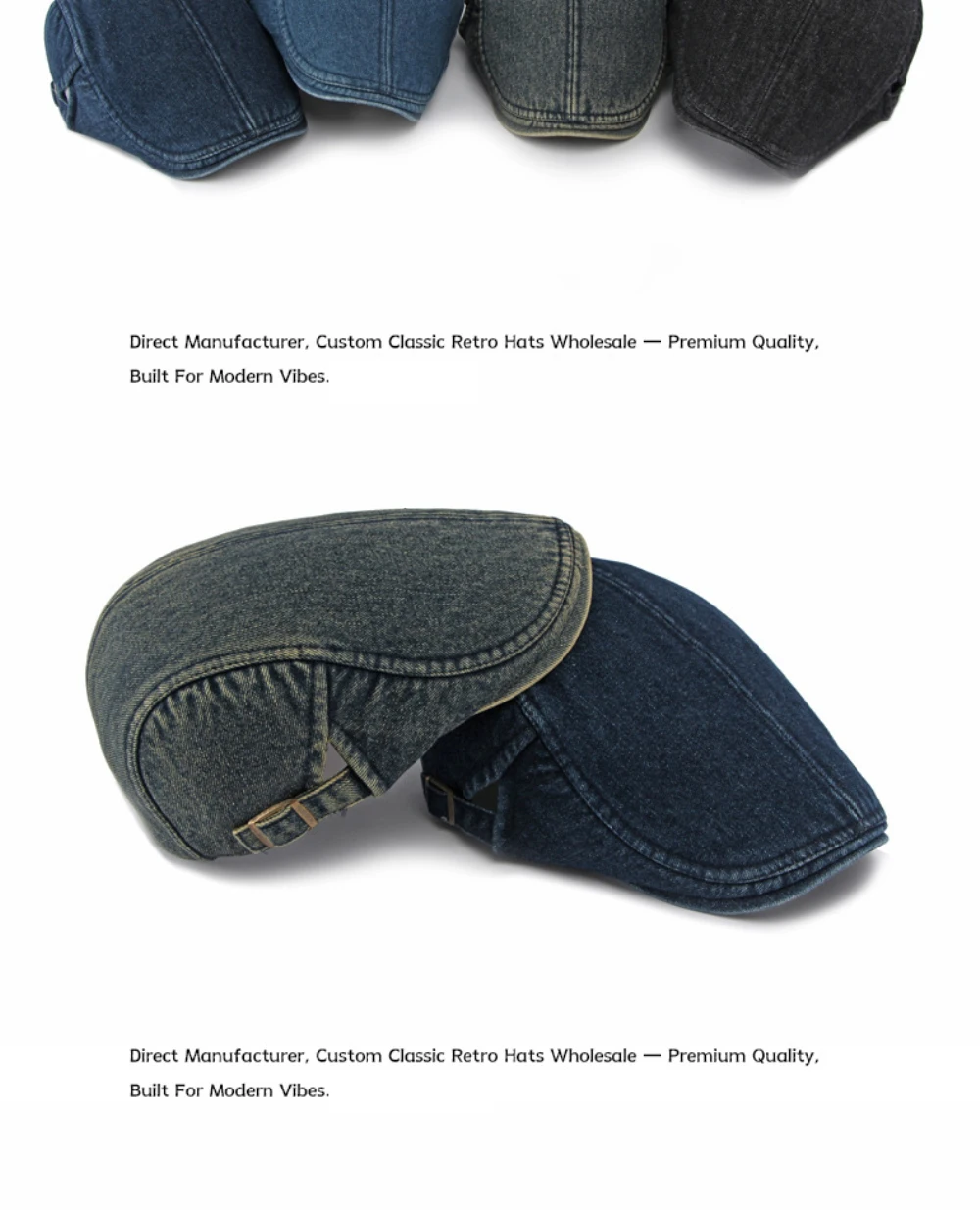 HT5155 Herren- und Damen-Baskenmütze, Künstler-Malermütze, Denim-Ivy-Flatcap für Damen und Herren, 2026 Neue Herbst-Winter-Fleece-gefütterte Denim-Baskenmütze – Detail 7