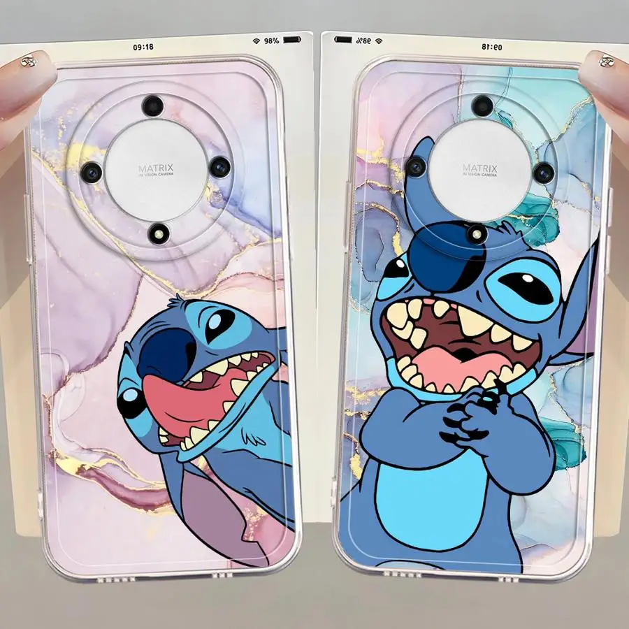 Custodia per telefono per Honor X9b X7b X8a X8 X8b X9a 90 Lite Cover trasparente Disney Stitch Cool