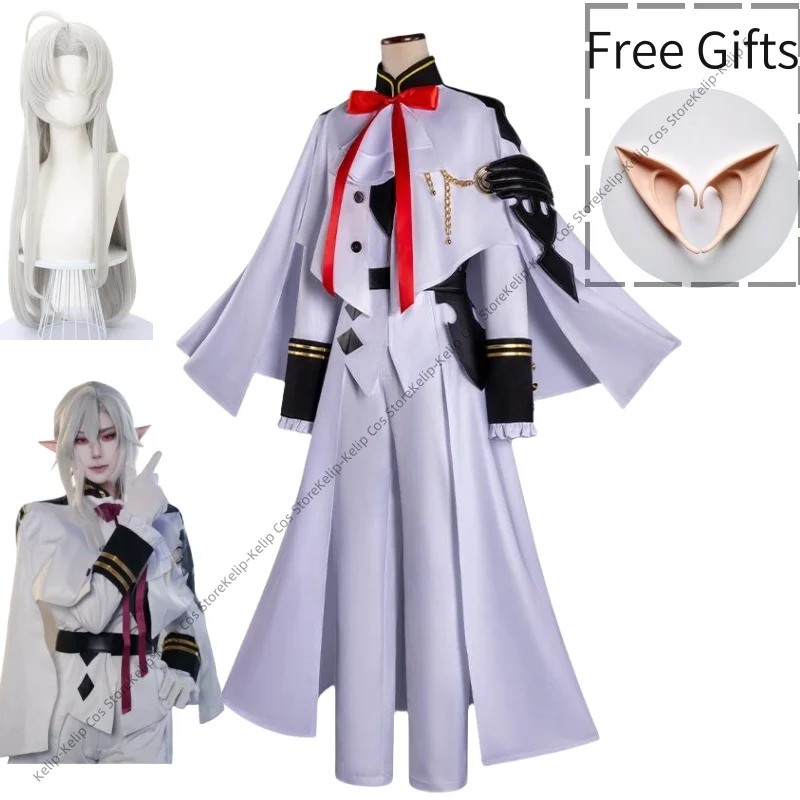

Ferid Bathory Косплей Аниме Серафим Конца Owarii no Seraph Накидка для ролевых игр Костюм Униформа Парик Наряд вампира Хэллоуин