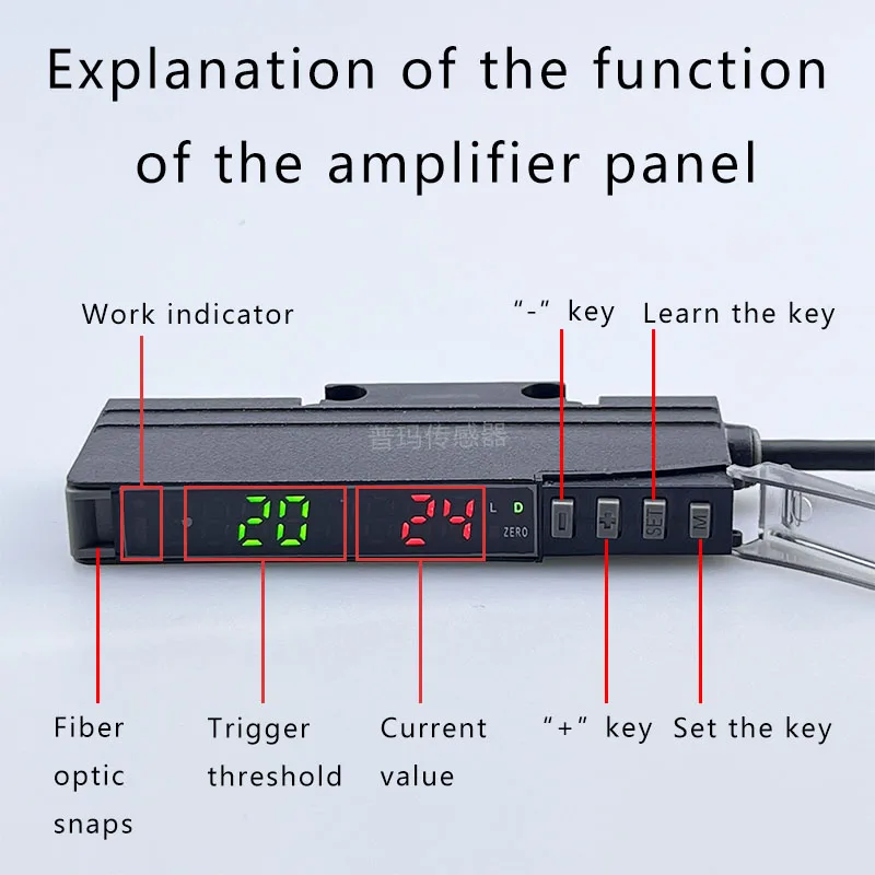 Fiber Optic Sensor Amplifier High Precision 12-24V NPN PNP NA11 FX551 Digital Display Optical Photoelectric Switch GF1-501