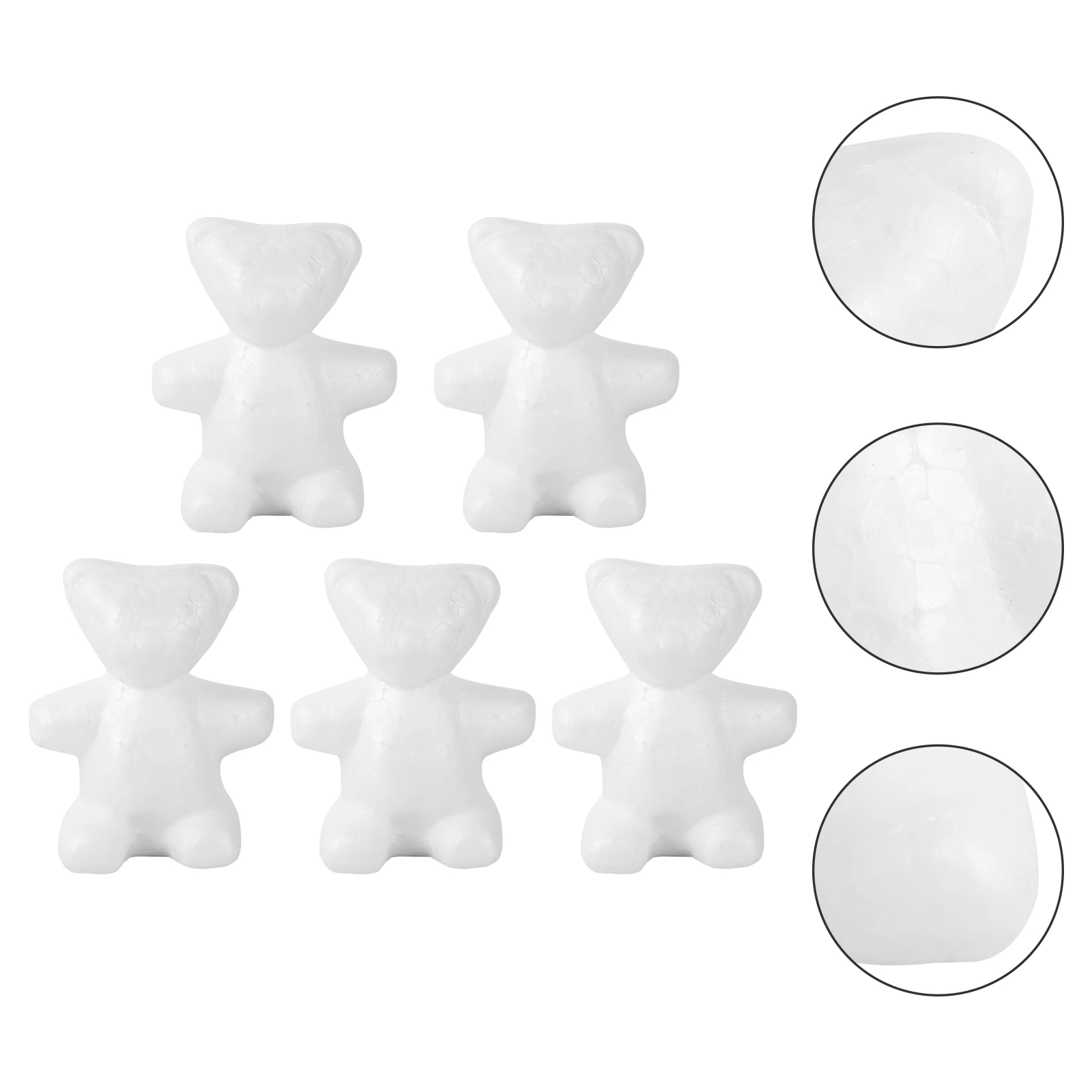 

5 Pcs Foam Bear Unfinished DIY Craft Prop Kids Halloween Christmas naments Decorations Parent Child Time Activities