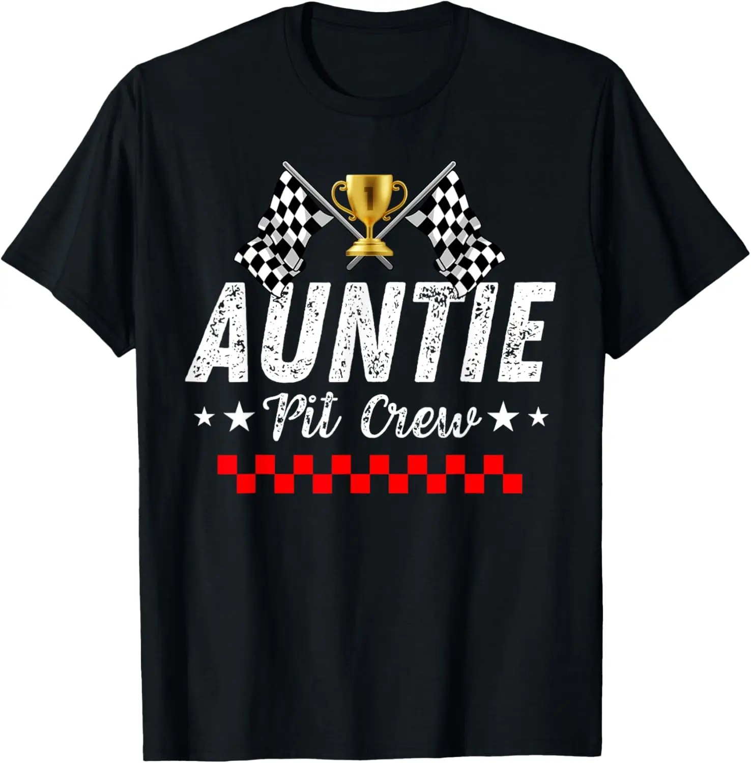 Auntie Pit Crew Race Car Racing Birthday Party Matching Team T-Shirt