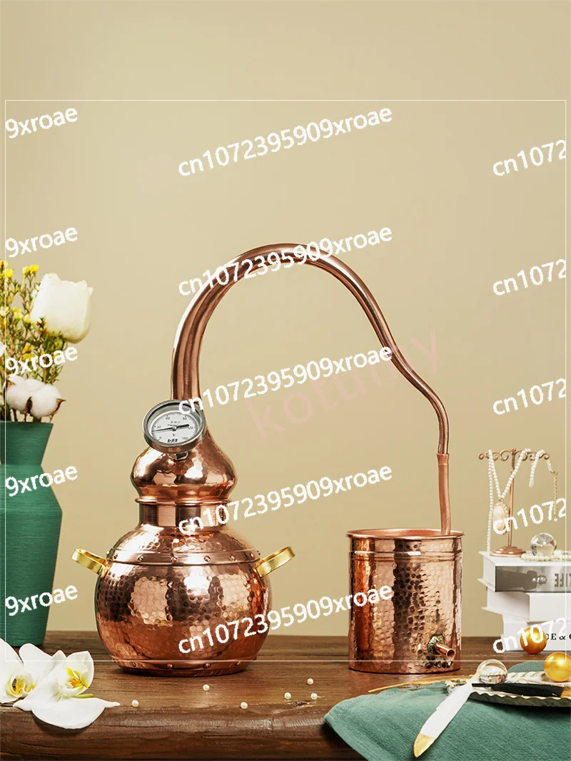 3L Pure Dew Ancient Distillation Machine Gin Berry Gin Distillation Equipment Red Copper Purifier Essential Oil Distiller