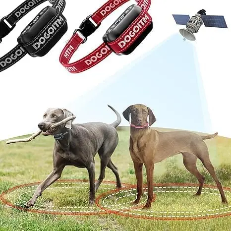 Wireless Dog Fence for 2 Dogs, GPS Wireless Dog Collar with 3 Warning Modes, Pet Containment System with AI Smart Signal, Range