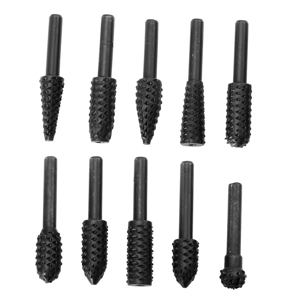 

Wood Carving Rasp Drill Bits 1/4 Shank Rotary Files Woodworking Burrs Grinding Tool Cutting Engraving Deburring Shaping Grooving
