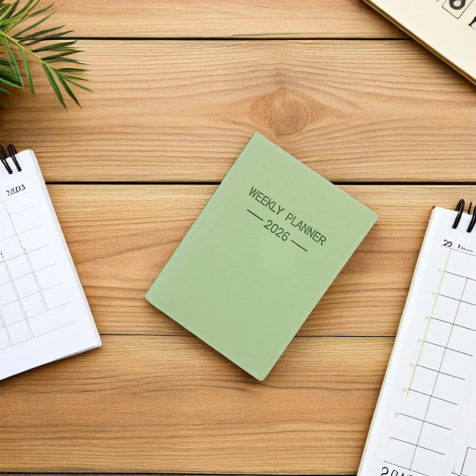 2026 Portable Planner Pocket Size Weekly Monthly Daily Organizer Compact PU Cover Thick Paper Flat Lay Binding for Students