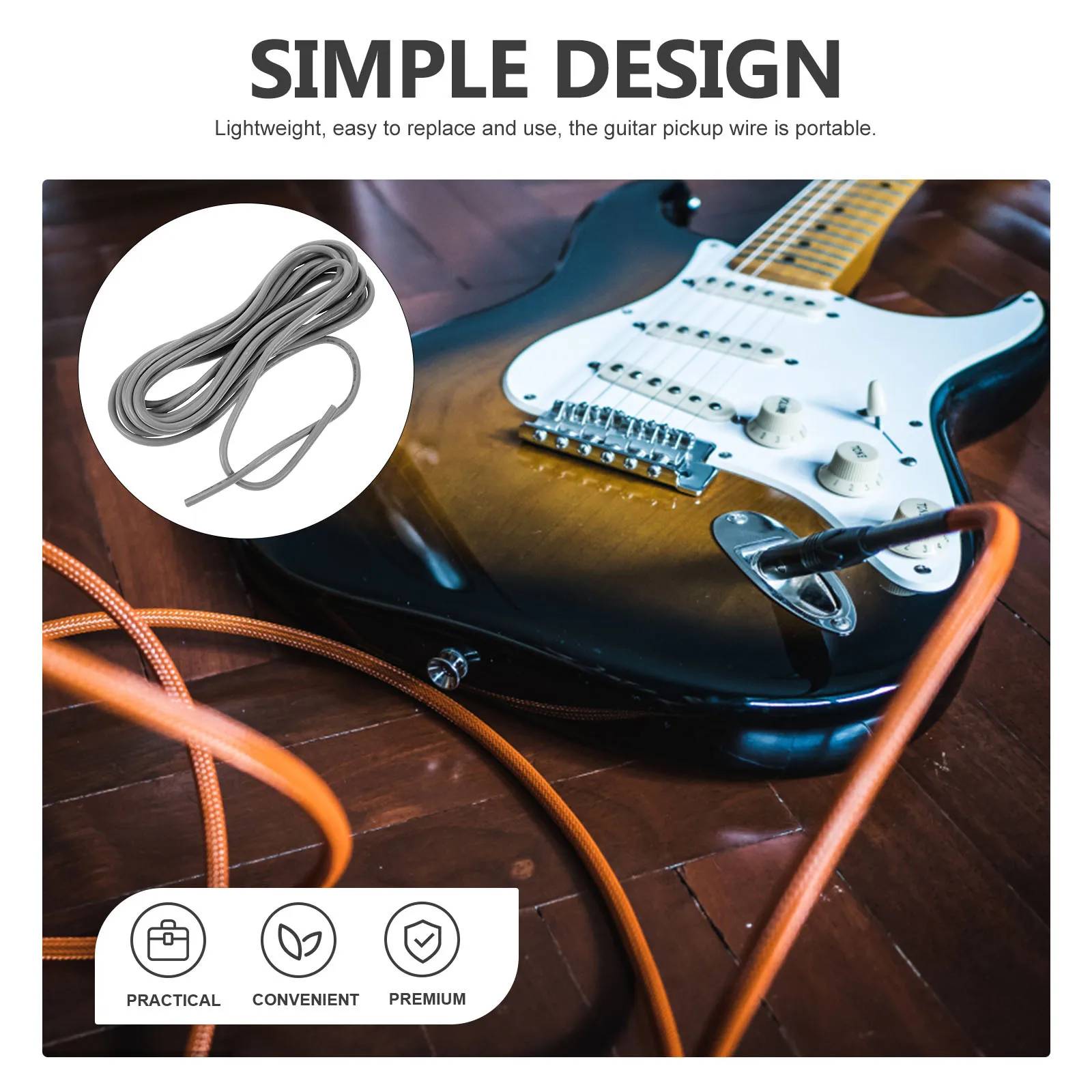 

3 Meters Guitar Pickup Wire Replacement Cable For Electric Acoustic Guitar Parts Accessories Noise Reduction Pickup Wiring