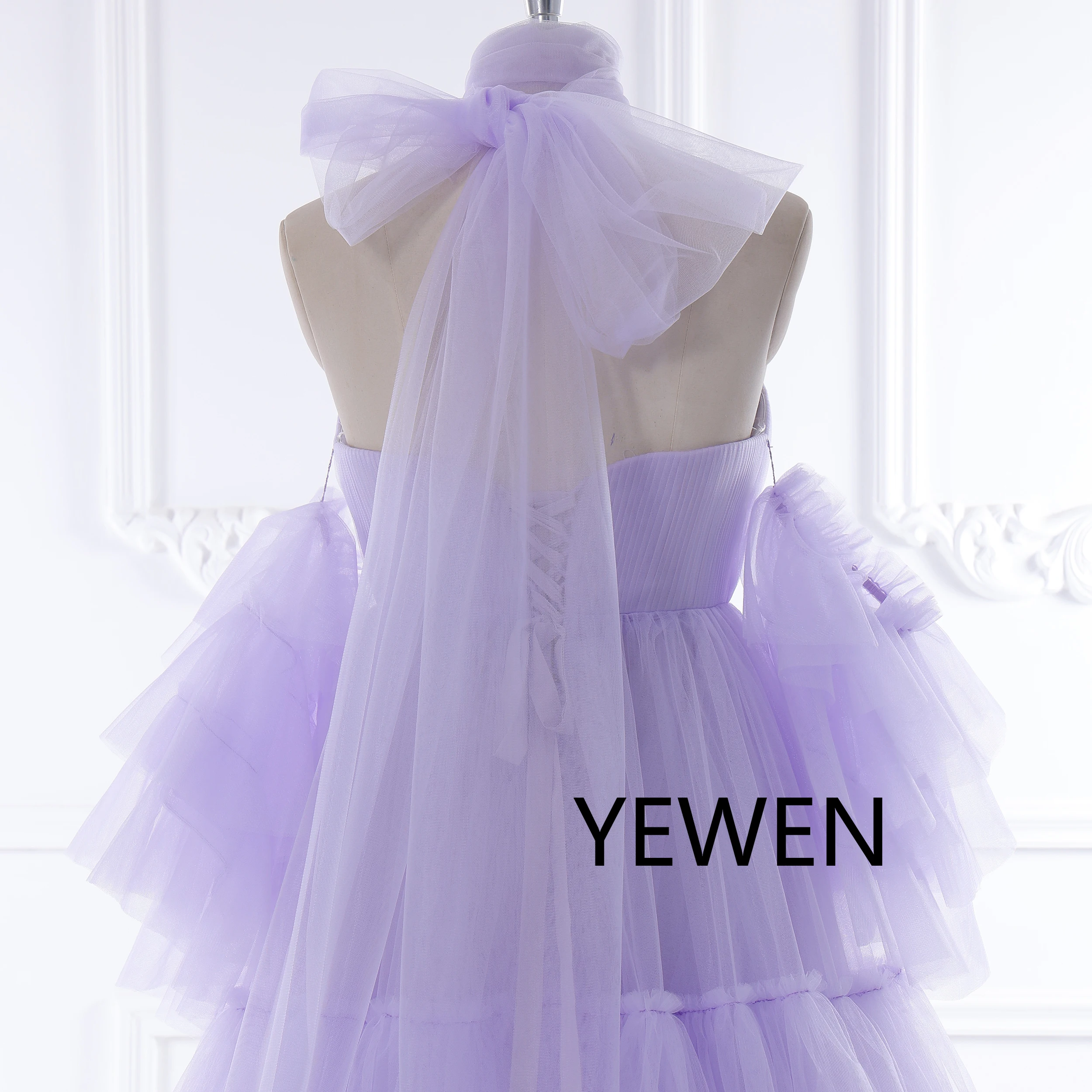 YEWEN-vestido de maternidad con hombros descubiertos para fotografía, ropa elegante con frente abierto, Color personalizado, para Baby Shower, YW231163