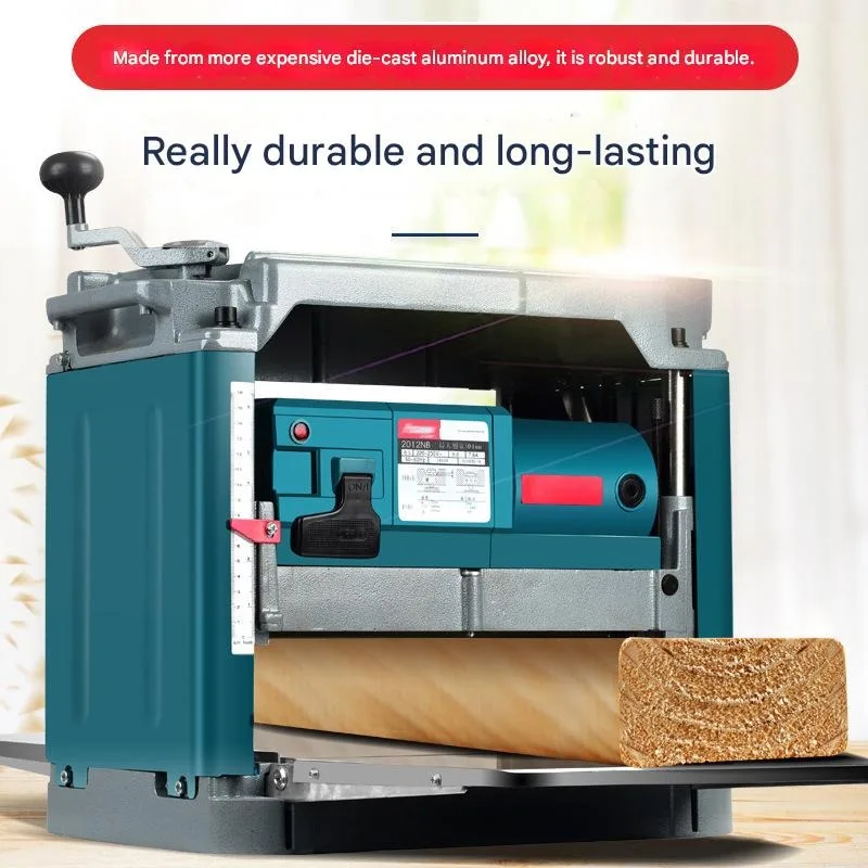12 Inch Automatic Planing Electric Planer Wood Surface Thickness Machine Multifunctional Electric Planer Benchtop Planer