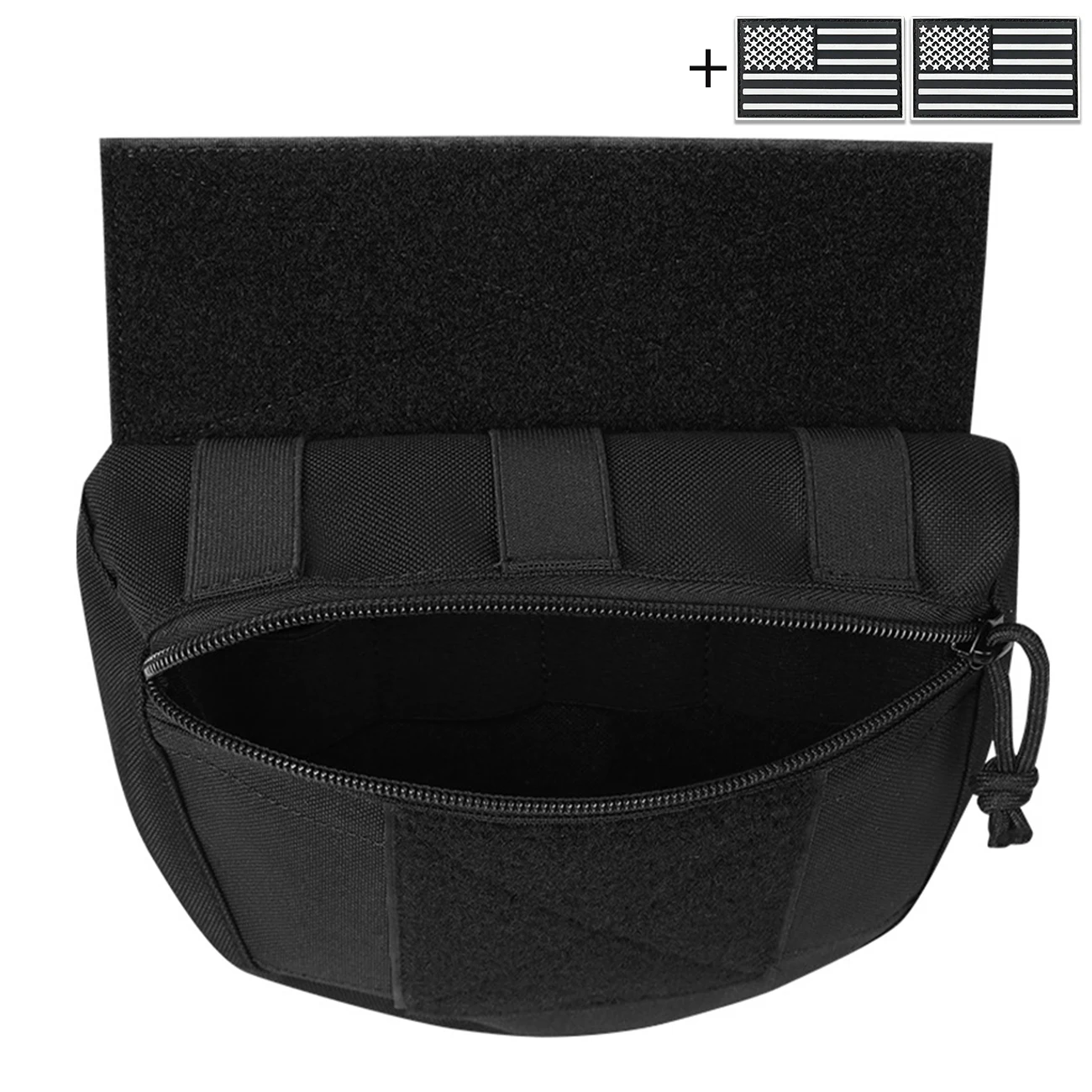 MOLLE Expansion Accessory Pack Durable Fabric Multi purpose Practical Storage Bag Magic Sticky Fixed Gift Two Badges