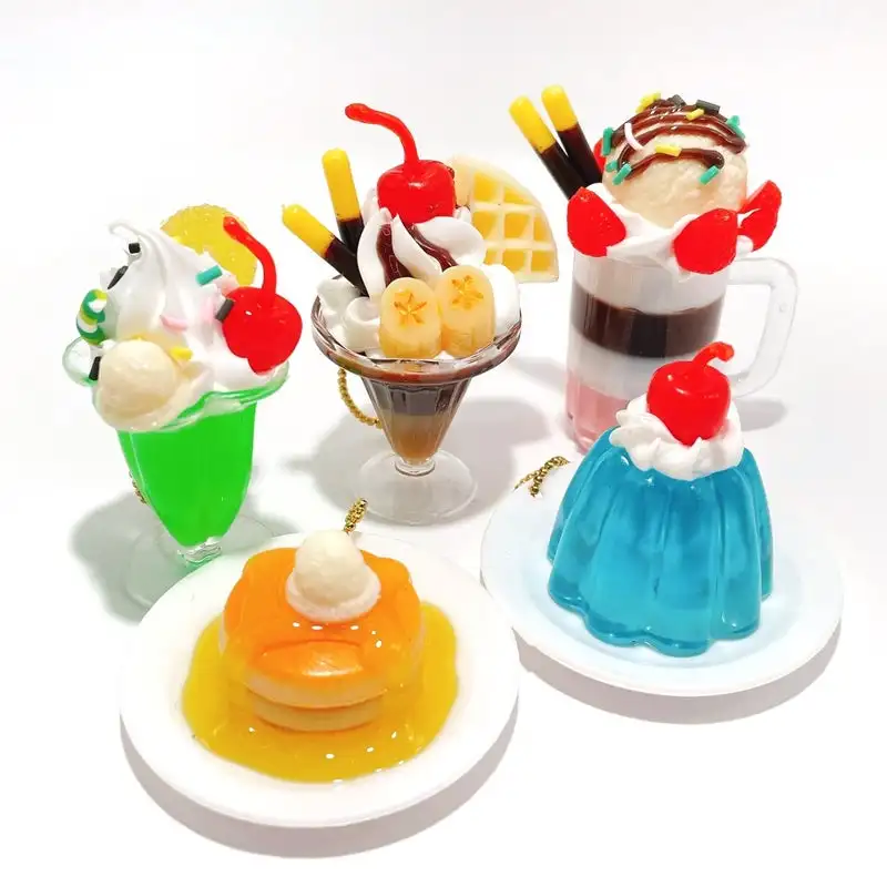 Original Gashapon Cute Anime Capsule Toys Kissaten Dessert DX3 Ice Cream Figurine Kawaii Miniature Doll Decor Figure Gift