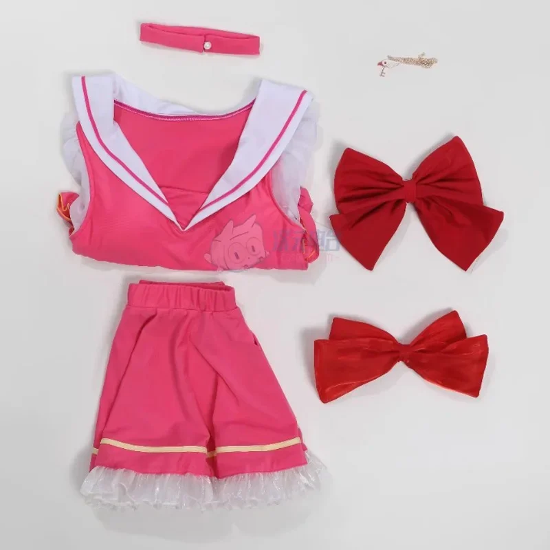 アニメカードキャプターさくらコスプレ衣装女性のセクシーな水着ドレスかわいい腹カバー入浴ビーチビキニスーツハロウィン衣装