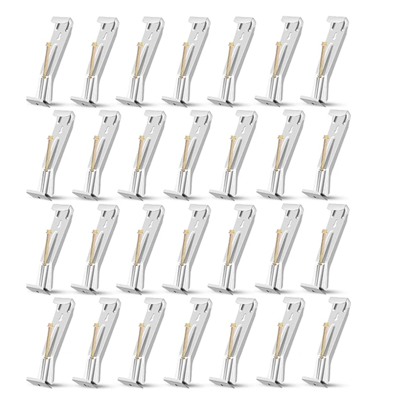 Suporte de calha escondido AAAN-28-Pack, suportes de calha de chuva resistentes com parafusos e braçadeiras para calhas de vinil tipo K