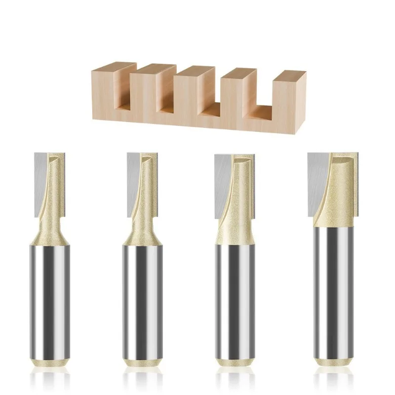 1 ud. Fresa de ranurado de vástago de 6mm y 12mm, juego de herramientas de carpintería, fresa para trabajar la madera, broca de limpieza de fondo para madera