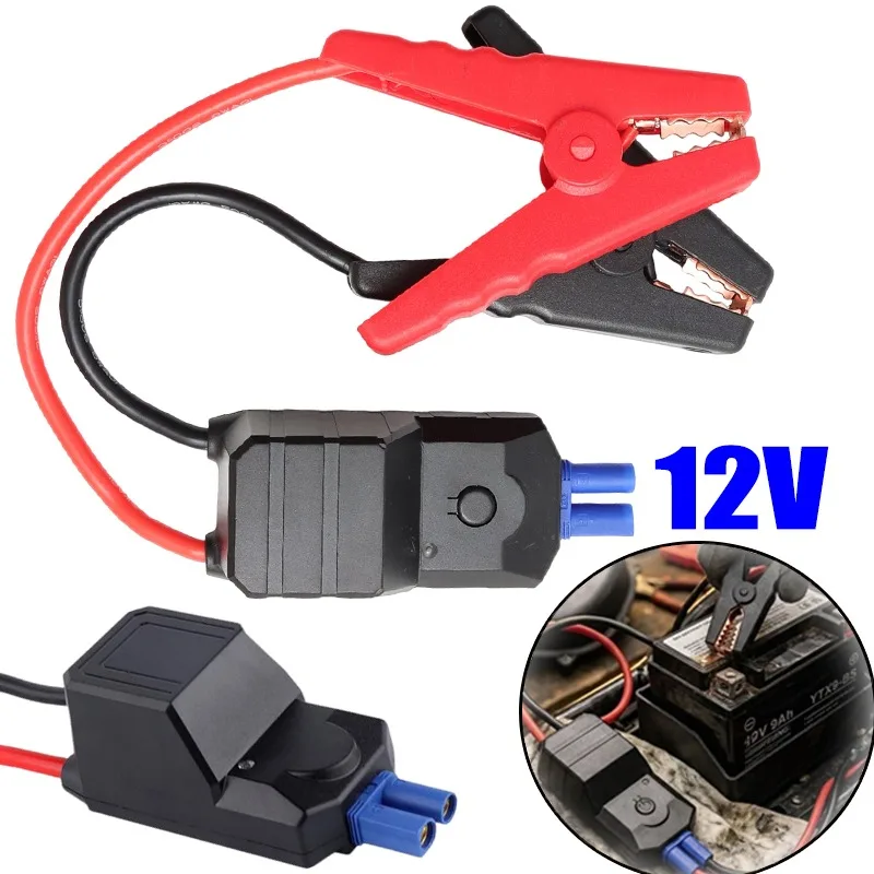 

12V Jump Starter Alligator Clip Emergency Battery Jump Cable Clamps with EC5 Plug Connector Car Accessories for Car Trucks