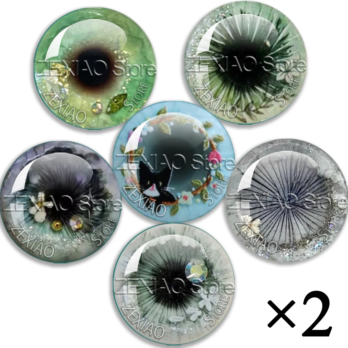 Blythe Eyes Chips Pupil Eye Pattern Thin Eye Chips Suitable Blythe Doll Handmade Doll Accessories Toy Gifts Shiny Eye Piece
