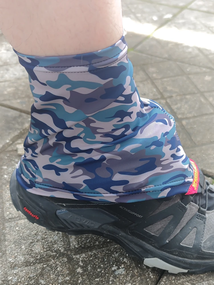 Trail Running Shoes Gaiter, Lightweight and Breathable, Blue Camo