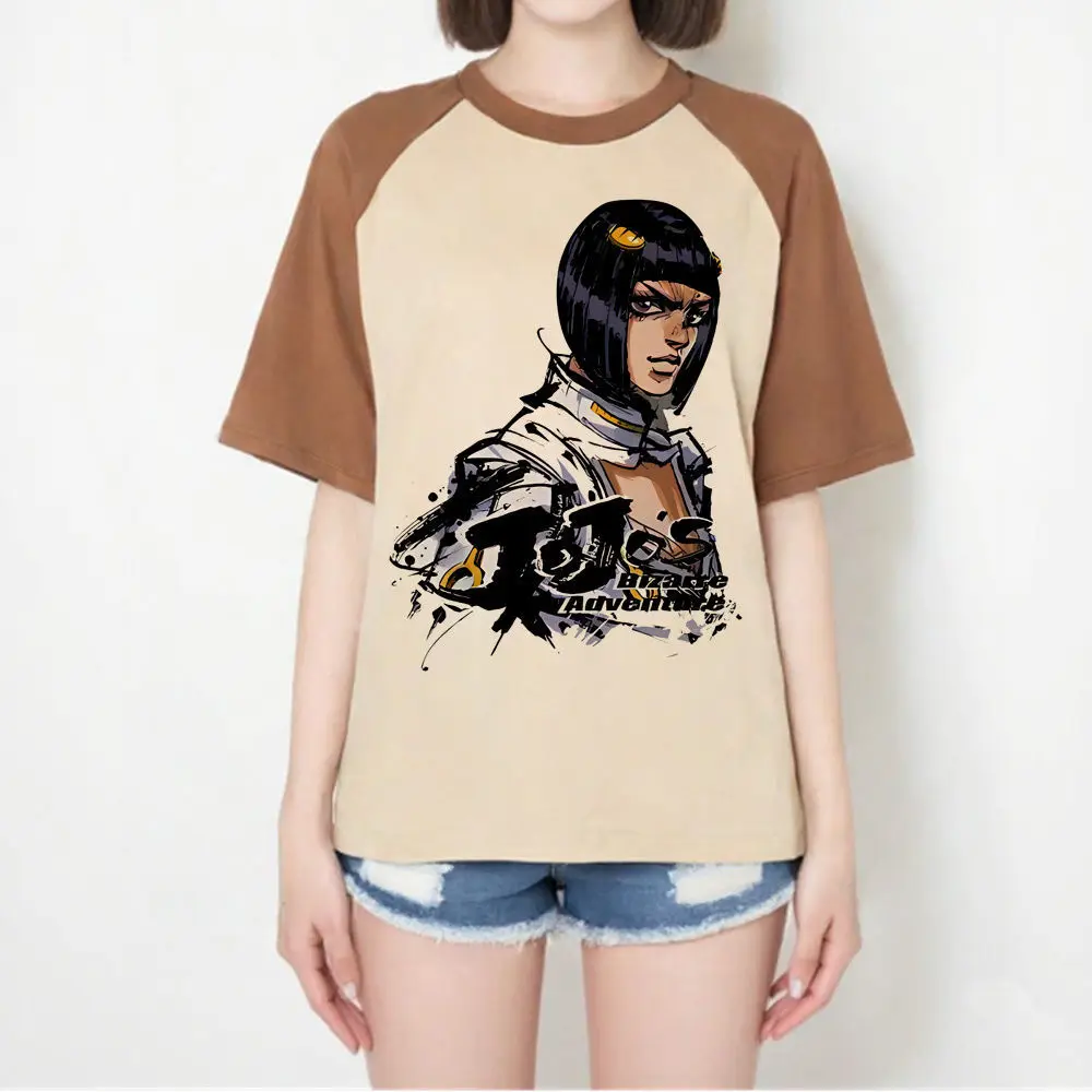 조조의 기묘한 모험 셔츠 여성 하라주쿠 레트로 애니메이션 대학 사이키델릭 티셔츠 Y2k 그래픽 미적 애니메이션 빈티지