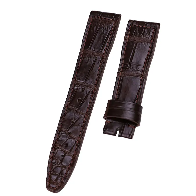 

XIANERSHANG New Men Crocodile Skin Watchbands Custom Waterproof Alligator Strap 22MM 24MM Genuine Leather Belt Watch Accessories