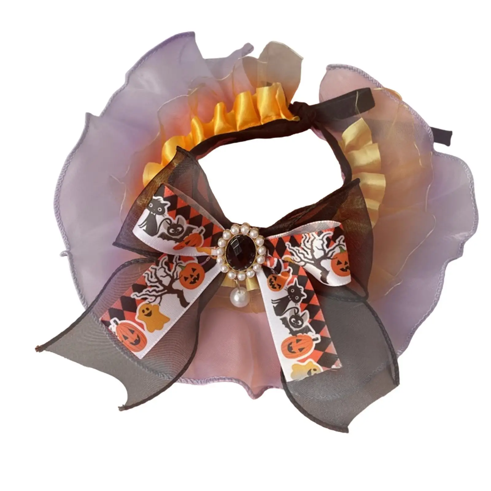 Cat Collar, Lace Collar, Comfortable for Dogs And Cats, Soft, with Cute Bow, Neckwear for Holiday Parties