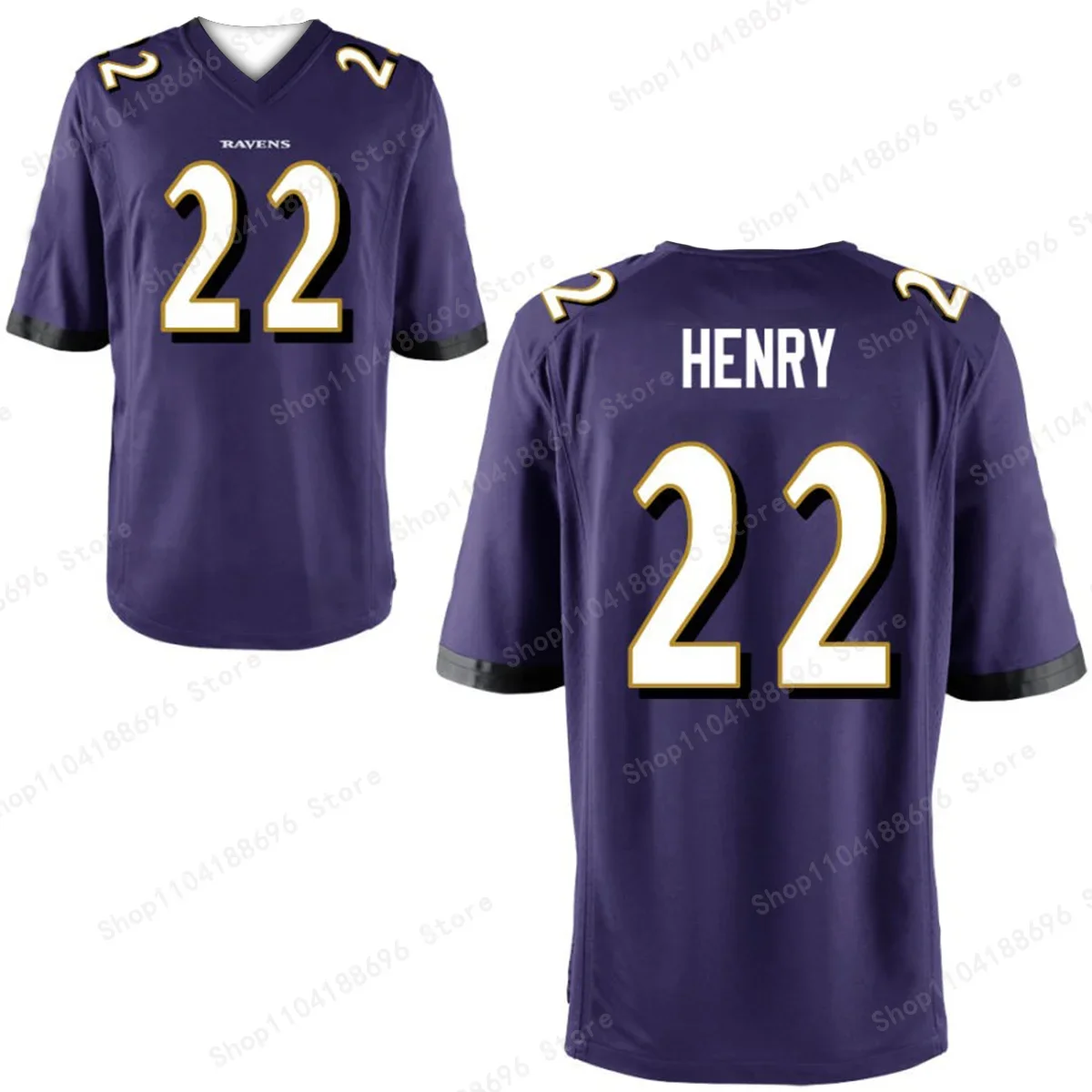 Baltimore Ravens Youth Custom Game Jersey - Purple