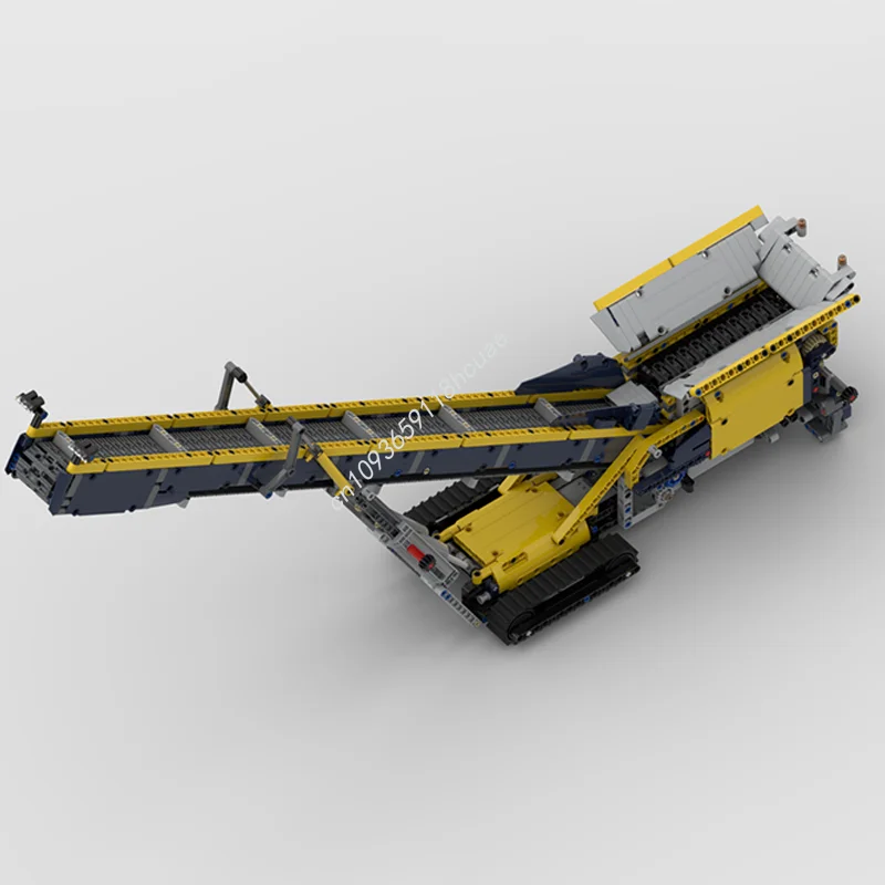 1202PCS MOC Transporter Mobile Tramoggia Alimentatore Nastro trasportatore Maglia Tecnologia Modello Building Blocks Impilabili Mattoni Creativi