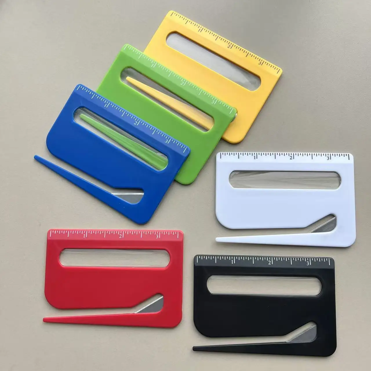 Envelope Opener Letter Slitter Built-in Magnifier Scale Pointed Mail Cutter Portable Office Stationery Cutting Tool