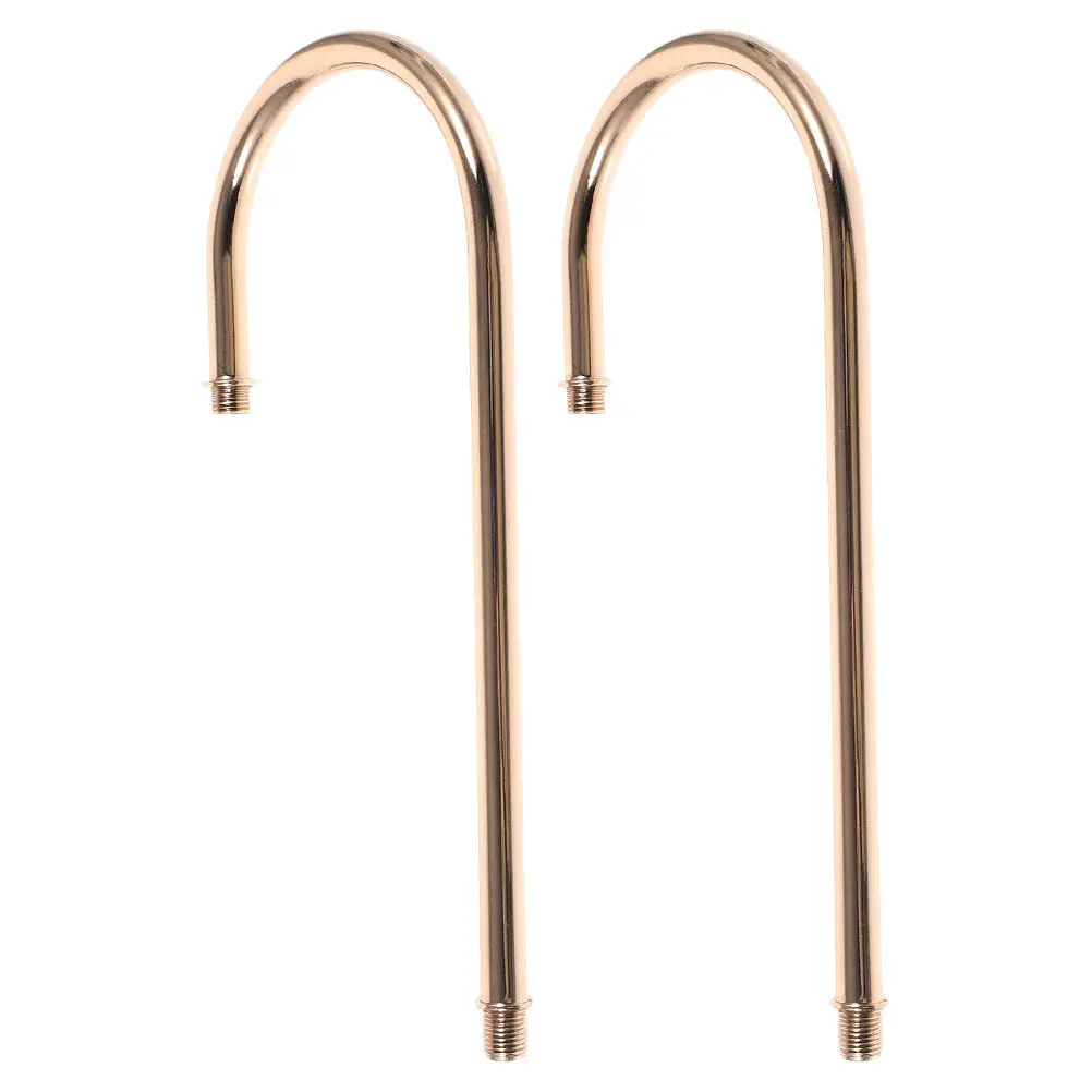 2Pcs Wall Lamp Curved Pipe Threaded Bend Small Tube DIY Lamp Accessory Lighting Fixture Stem Replacement Parts Repair Kit