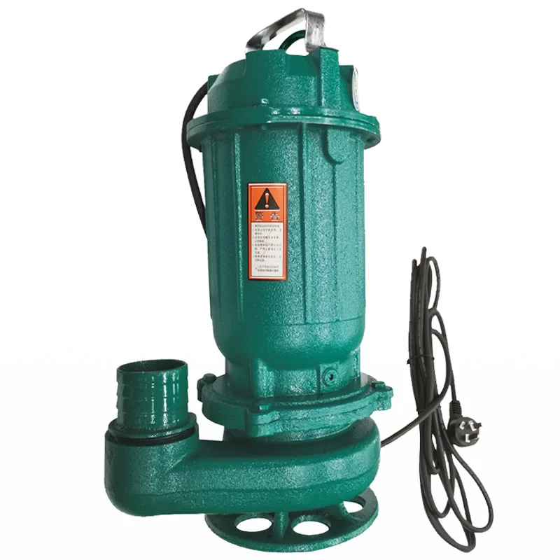 1.5Hp 220v 50h Self-priming Waste Dirty Water Slurry Lift Pumps Dewatering Centrifugal Submersible Sewage Pump