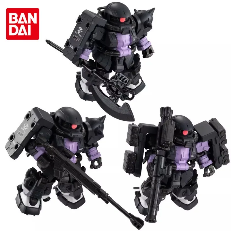 

Bandai Original Shokugan GUNDAM BLACK TRI-STARS 2 Anime Action Figures Toys for Boys Girls Kids Gift