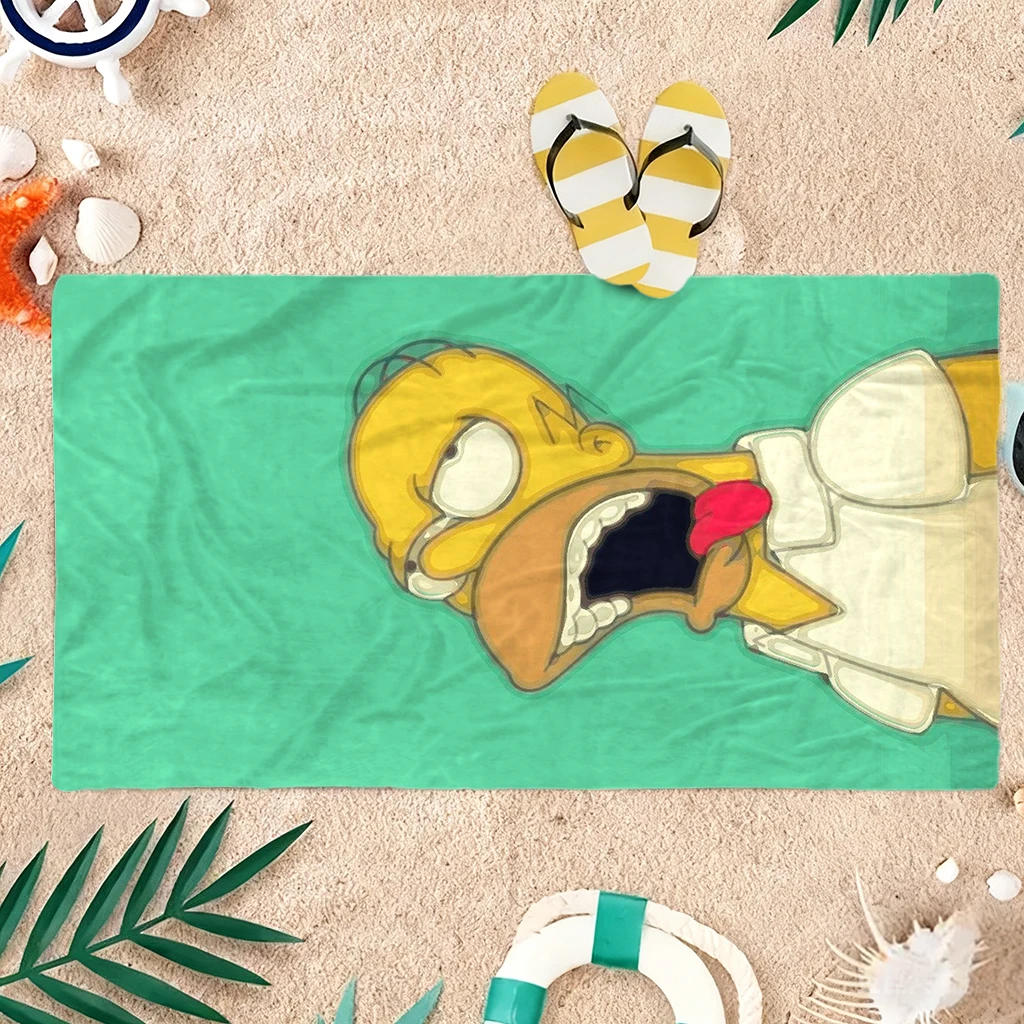 1pc Design of the Funny Expression of Simpson Beach Towel Large Super Absorbent Suitable for Beach Pool Summer Gift for Friends view 6