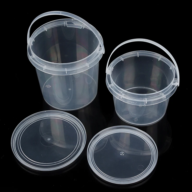 2PCS Food Grade Plastic Bucket With Lid And Handle Leakproof Storage Containerpaint Bucket