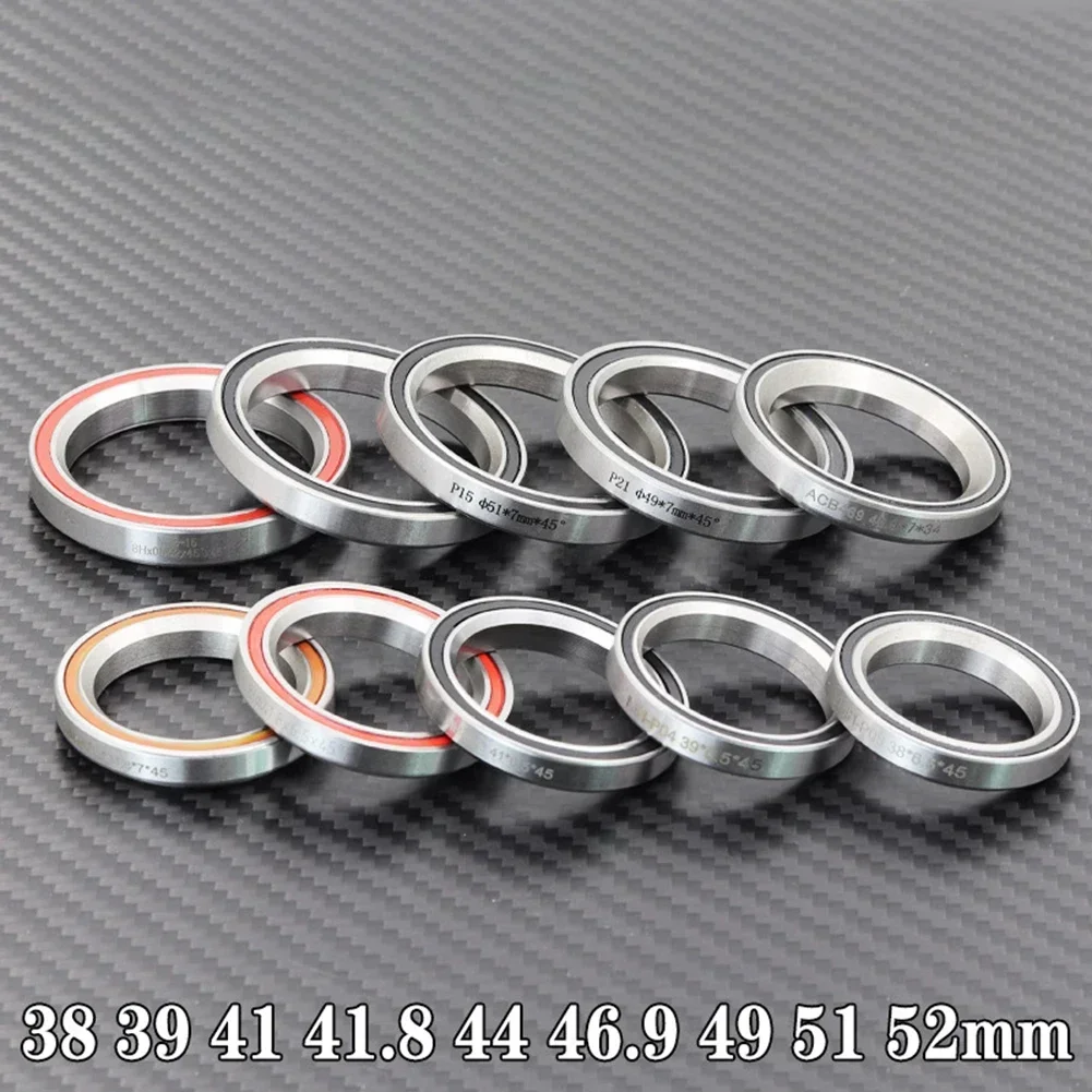 Bike Headset Bearings 1.5 1 1/8inch 45/36 Angle Bicycle Part 38/39/41/44/49/52mm MTB Steering Bearings Bicycle Accessories