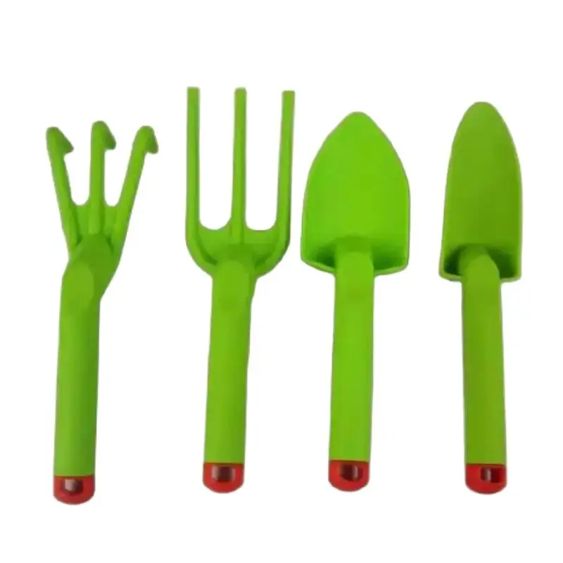 4 Pcs/Set Gardening Tool Set Combination Flower Planting Shovel Garden Plastic Handle Four-Piece Flower Shovel