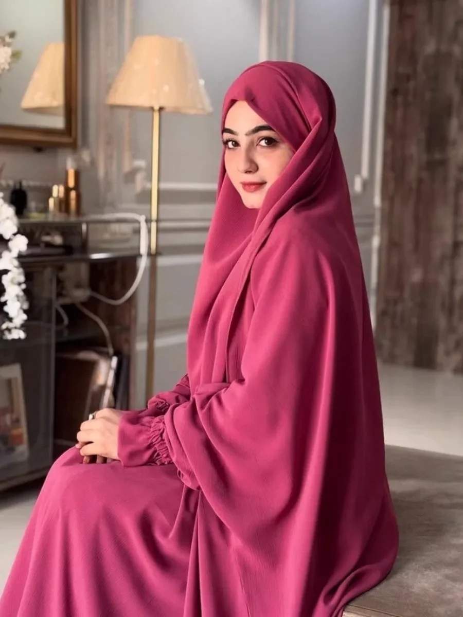 تنورة نسائية ملابس صلاة خيمار مكونة من قطعتين غطاء كامل عباية دبي حفلة عيد مسلم رمضان المغرب قفطان فيستدوس عربي 2026