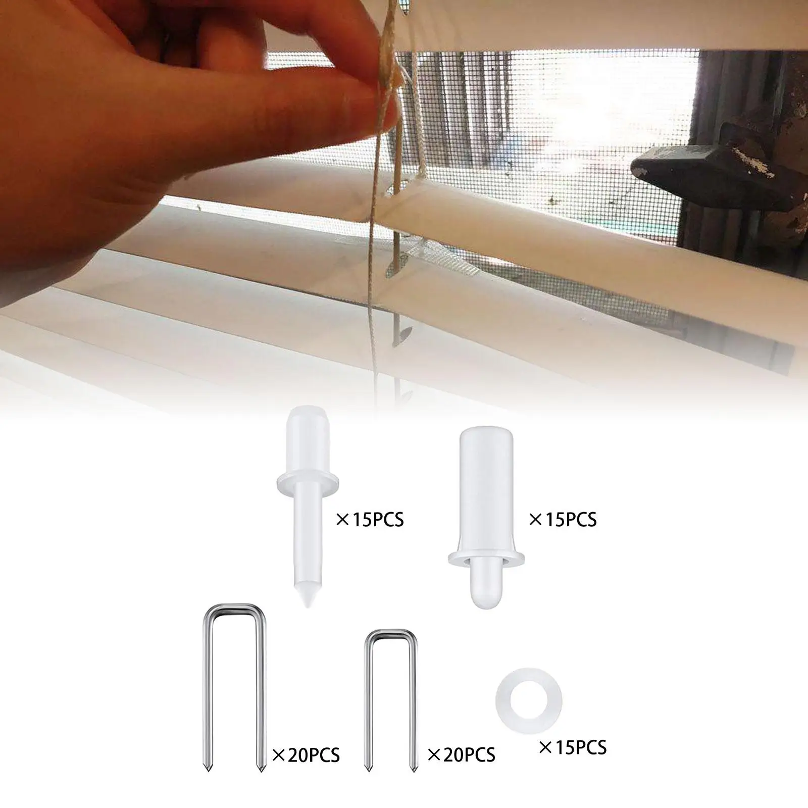 85 Pieces Repair Plantation Shutters Set Practical Convenient Bolt DIY Pin Louvers Staples for Curtain Household Indoor Office