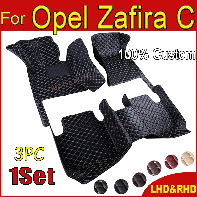 Car Floor Mats For Opel Zafira C 2019 2018 2017 2016 2015 2014 2013 2012 5 seats Carpets Custom Auto Interior Accessories Cover