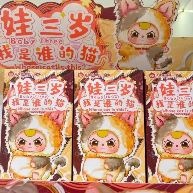 

In Stock Baby Three Whose Cat Is This Serie Vinyl Doll Cute Pendant Doll Blind Box Cat Theme Backpack Trendy Figure Collect Gift