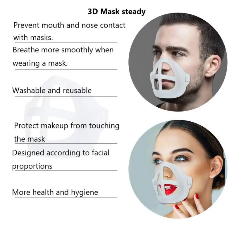 1~10PCS Face Mask Bracket 3d Smoothly Support Lipstick-proof Holder Breathing 3d Mask Bracket Mask Bracket Helmets