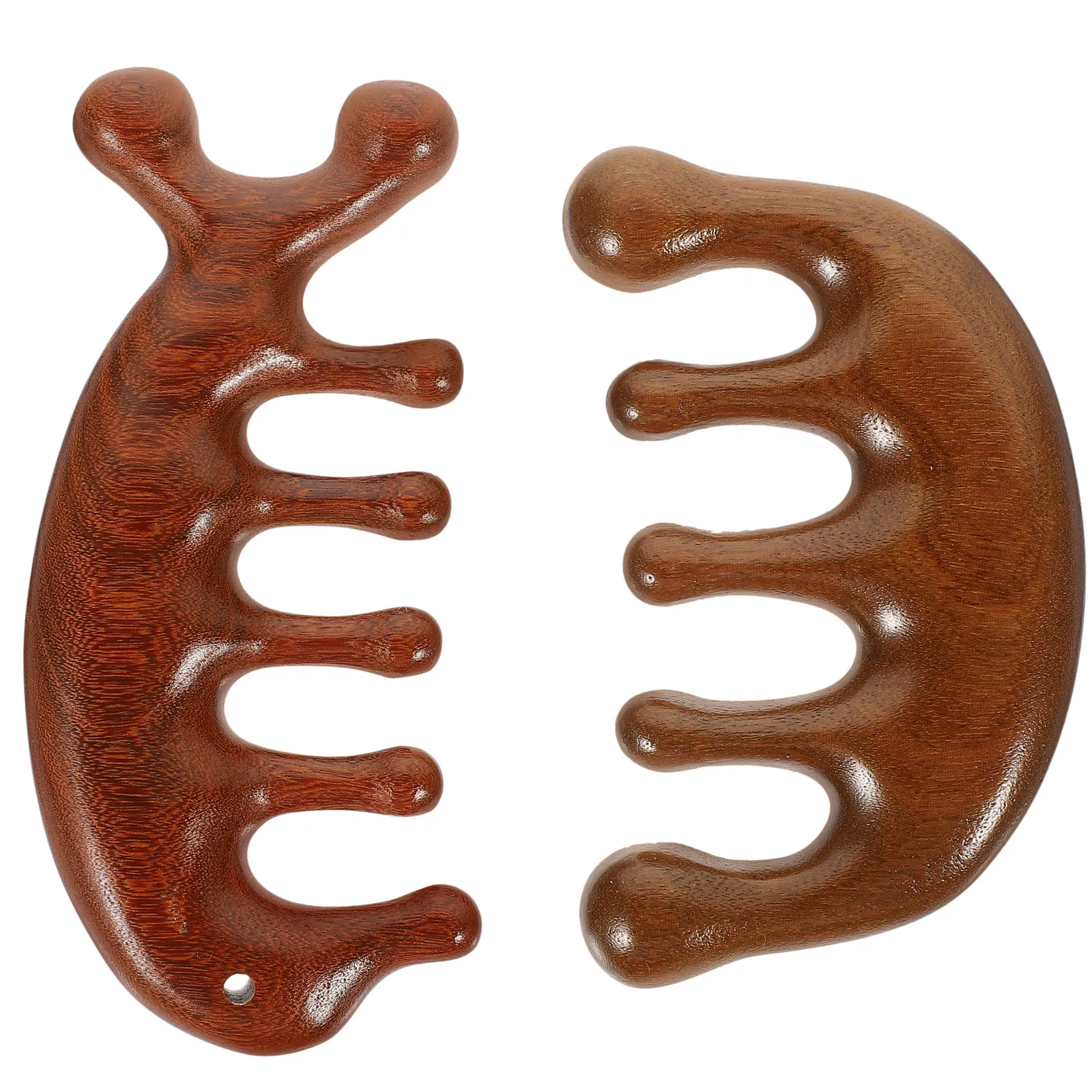 

2 шт. расческа из сандалового дерева с широкими зубьями, деревянный массажер для кожи головы, распутывающая расческа для густых вьющихся волос, массажные расчески для шеи для женщин