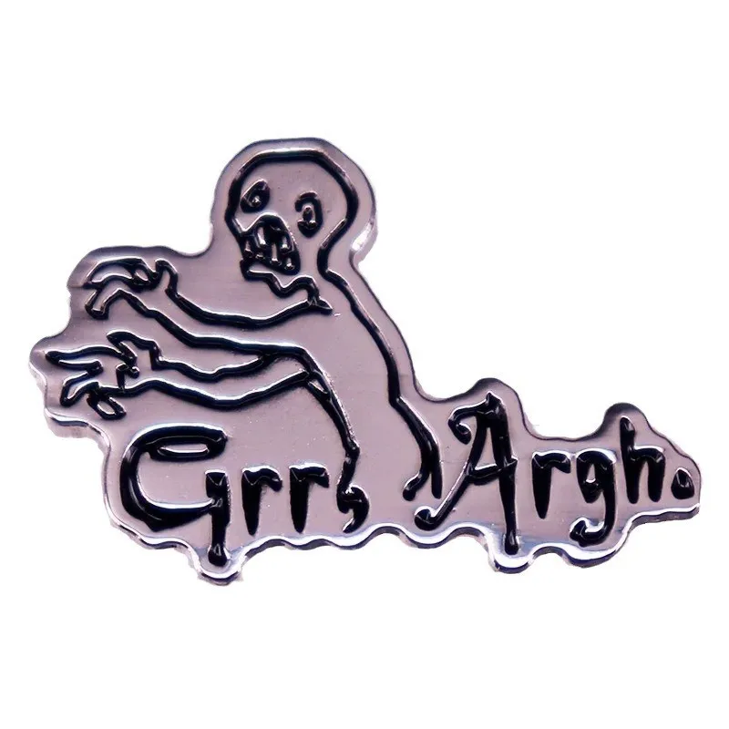 Grrr Argh Monster Badge Buffy The Vampire Slayer Enamel Pin Brooch 90s Supernatural Drama Television Series Jewelry Accessory