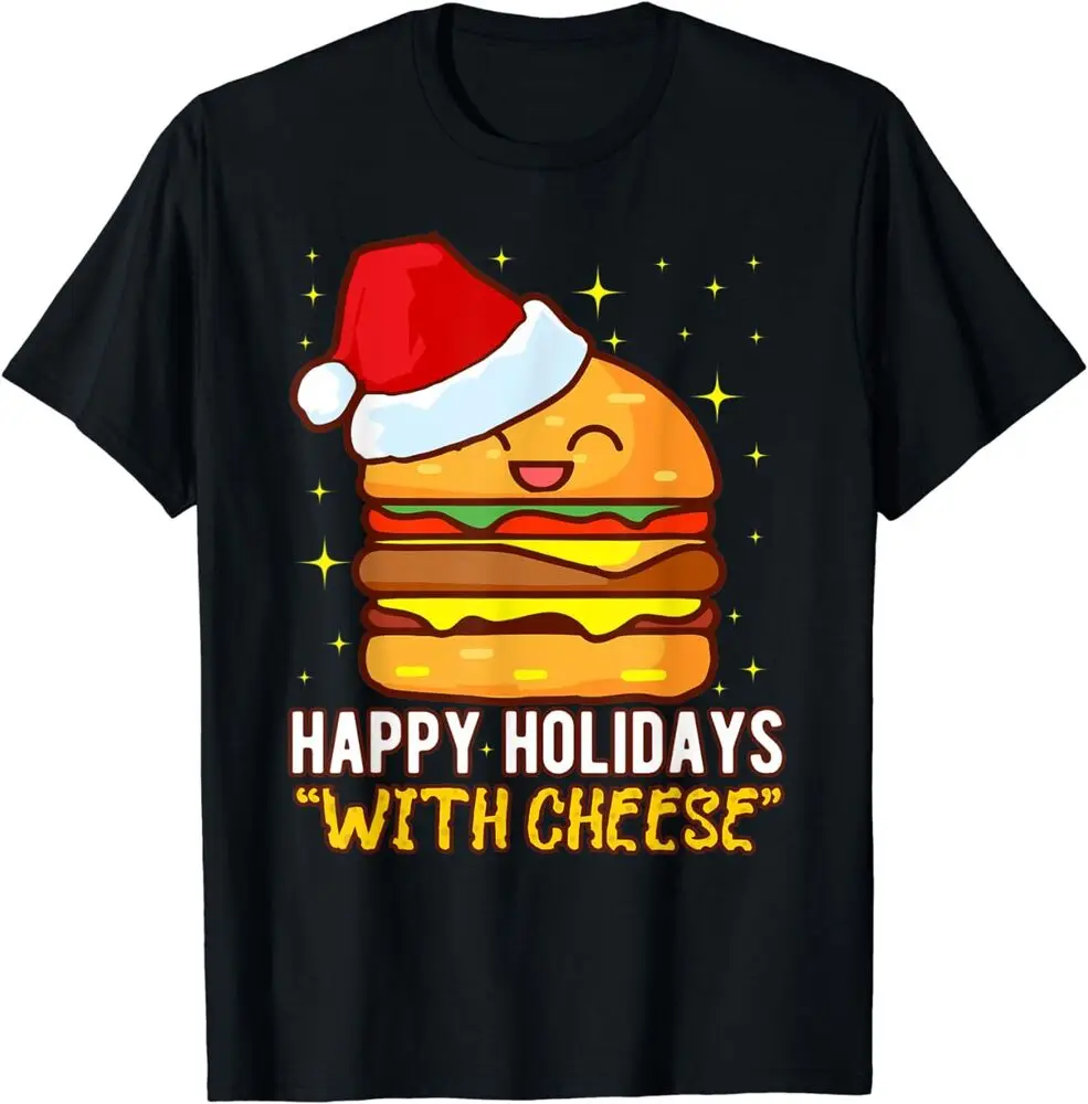 

GusseaK Happy Holidays with Cheese Burger Funny Christmas Lover Gift Idea Tee